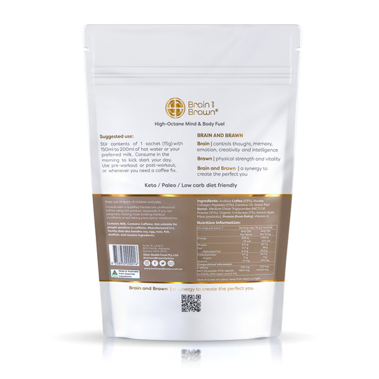 Collagen Coffee (Synergy) with Organic Cordyceps & MCT 105g (7 x 15g Sachets)