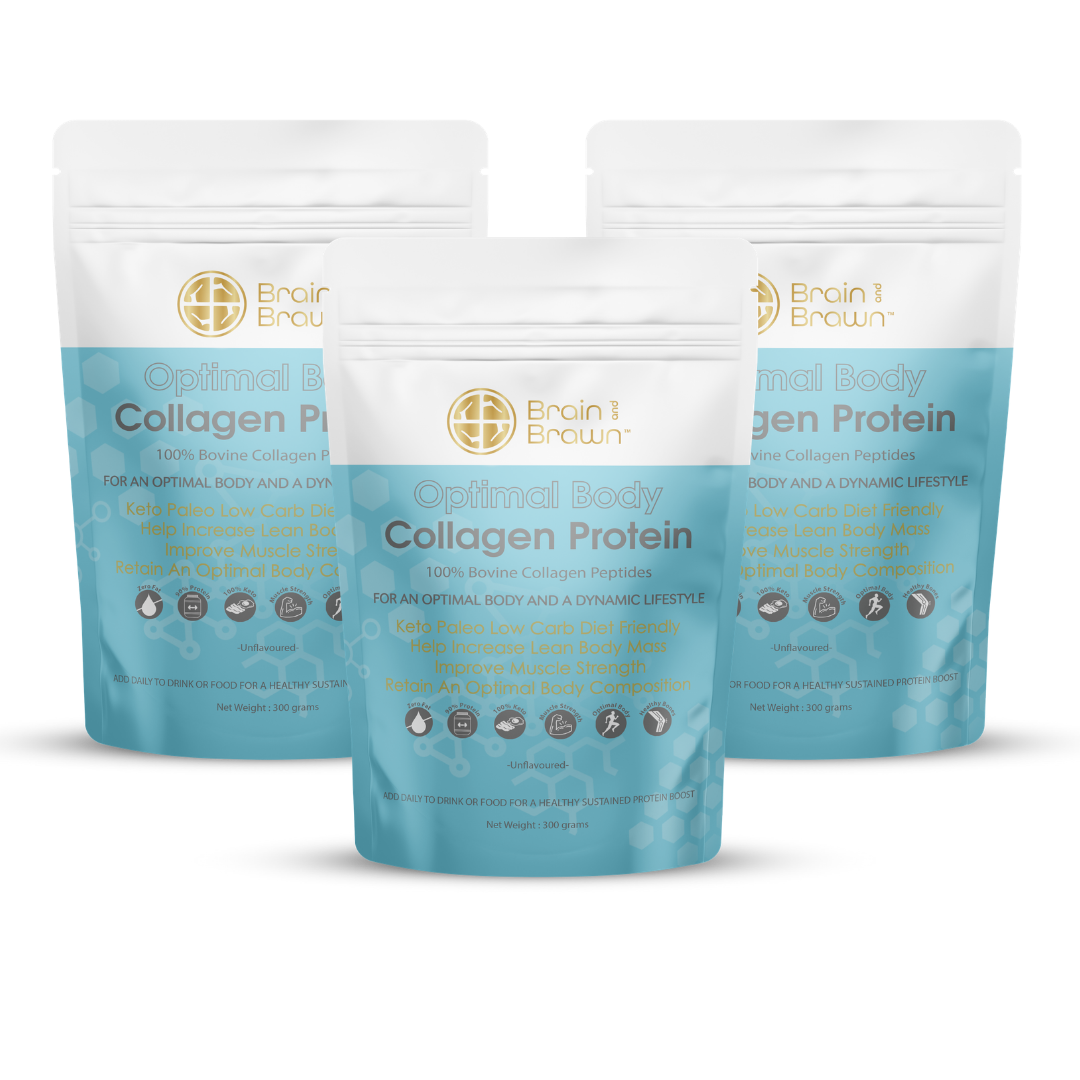 3 x Optimal Body Collagen Protein - Brain and Brawn