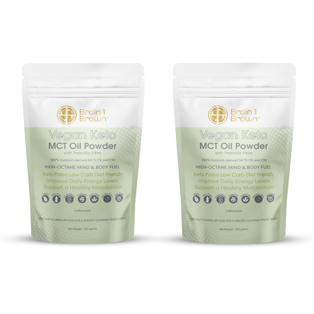 2 x Vegan Keto MCT Oil Powder with Prebiotic Fibre