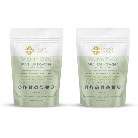 2 x Vegan Keto MCT Oil Powder with Prebiotic Fibre