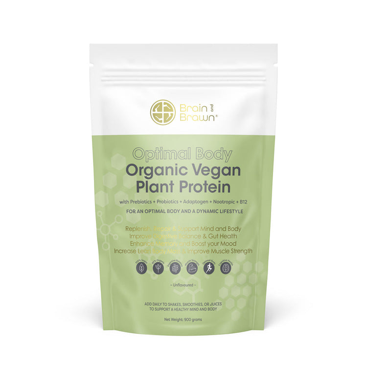 Organic Vegan Plant Protein with Prebiotics & Probiotics