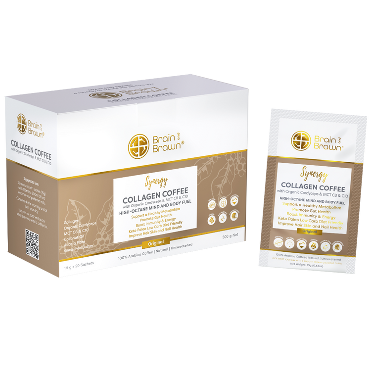  Collagen Coffee (Synergy) with Organic Cordyceps & MCT C8 & C10 