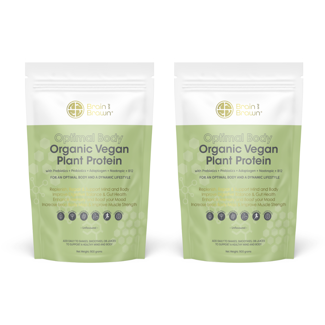 Optimal Body Organic Vegan Plant Protein with Probiotics + Prebiotics ...