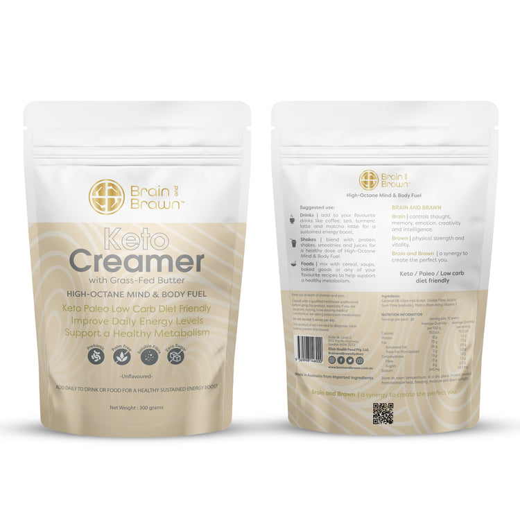 Keto Creamer with Grass-Fed Butter - Brain and Brawn